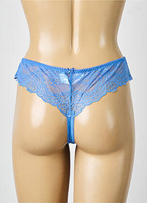 Tanga légère et transparente bleu AUBADE femme