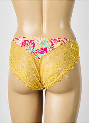 Culotte tissage satiné jaune MORGAN femme