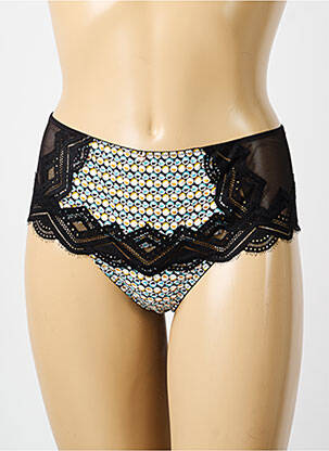 Culotte tissage satiné noir MORGAN femme
