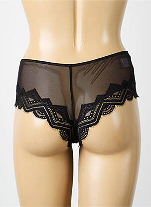 Culotte tissage satiné noir MORGAN femme