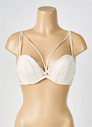 Soutien-gorge effet matière satinée haut soutien-gorge moulé beige CHANTAL THOMASS femme