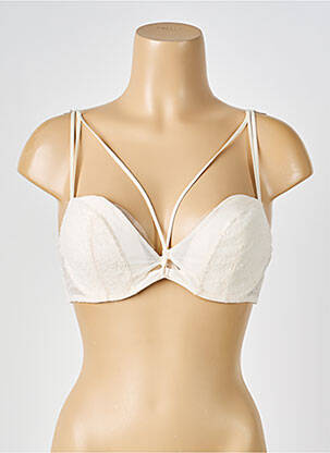 Soutien-gorge effet matière satinée haut soutien-gorge moulé beige CHANTAL THOMASS femme