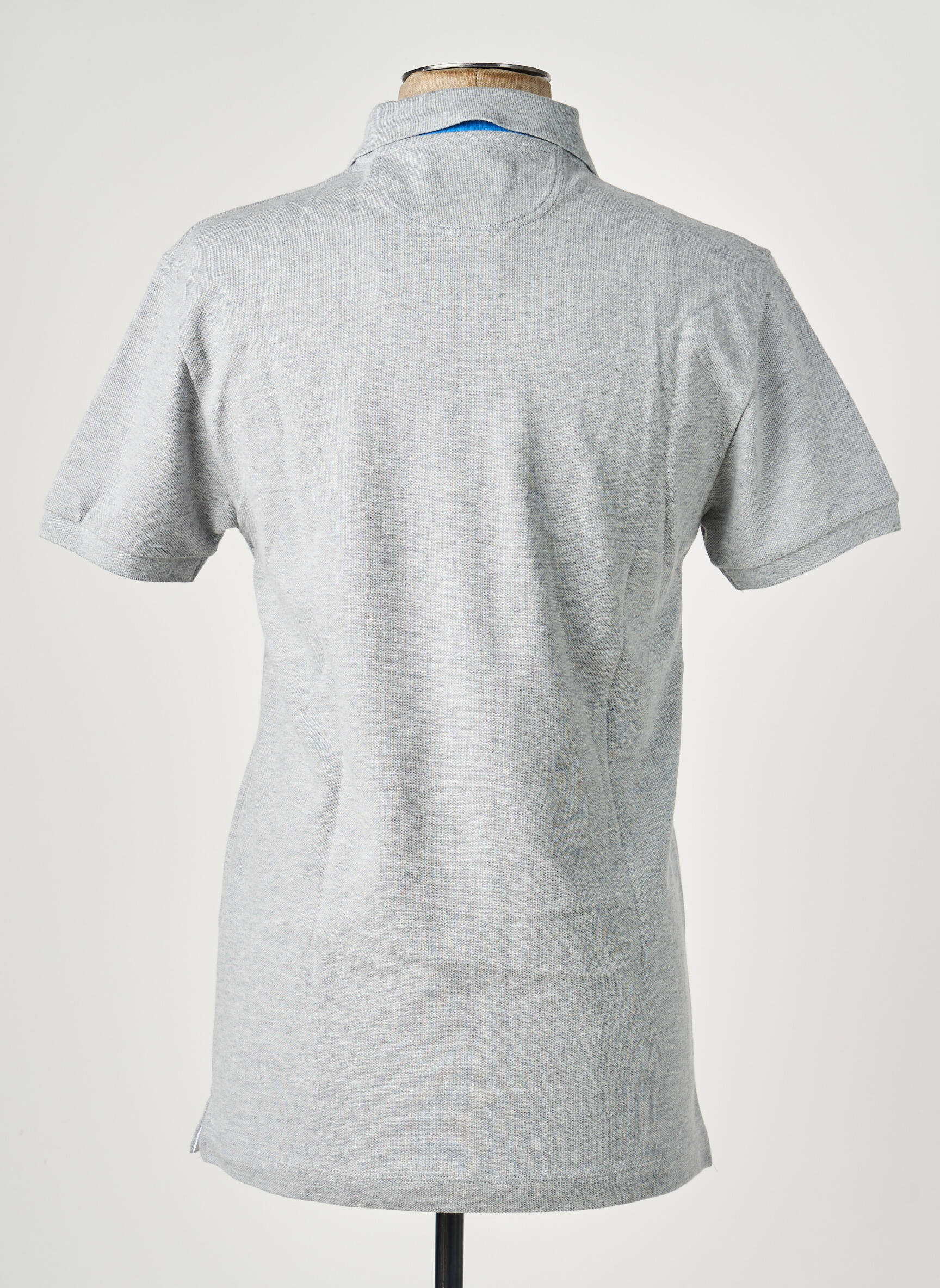 Polo tissage chiné manches courtes gris HACKETT homme