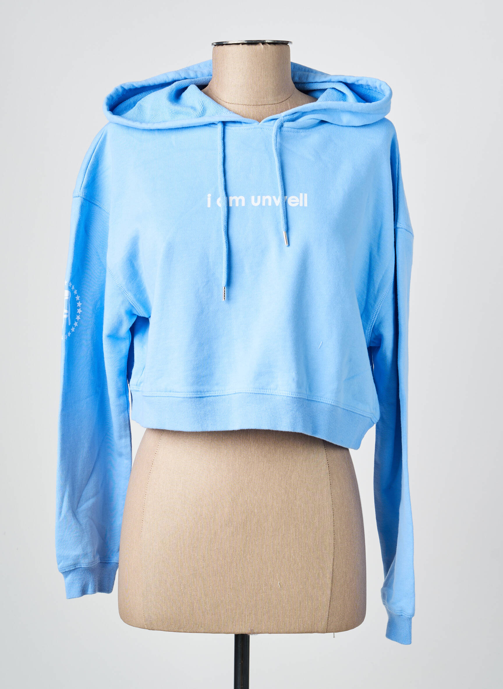 Sweat-shirt à capuche stretch manches longues bleu BARSTOOL SPORTS femme