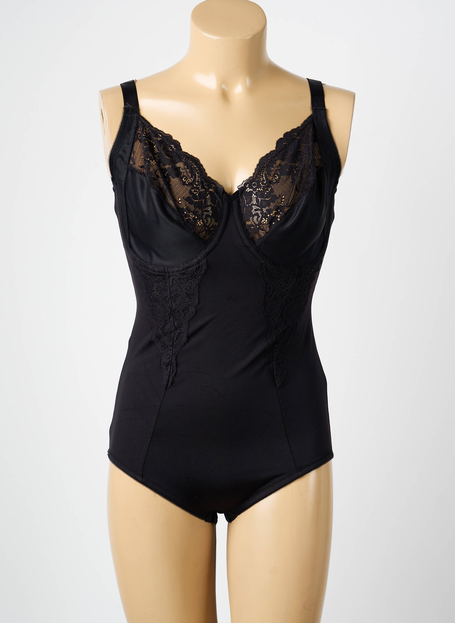 Body lingerie fermeture pressionnée noir M femme