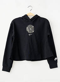 Sweat-shirt à capuche coupe droite manches longues noir NIKE fille