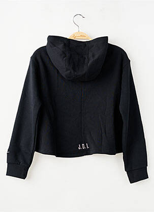 Sweat-shirt à capuche broderie manches longues noir NIKE fille