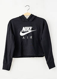Sweat-shirt à capuche coupe droite manches longues noir NIKE fille