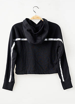 Sweat-shirt à capuche coupe droite manches longues noir NIKE fille