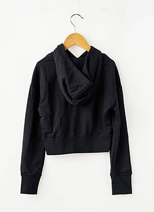 Sweat-shirt à capuche coupe droite manches longues noir NIKE fille