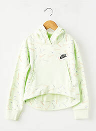 Sweat-shirt à capuche coupe droite manches longues vert NIKE fille