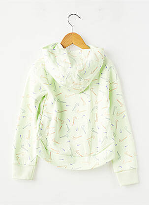 Sweat-shirt à capuche coupe droite manches longues vert NIKE fille