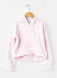 Sweat-shirt à capuche coupe droite manches longues rose NIKE fille