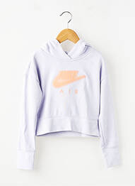 Sweat-shirt à capuche coupe droite manches longues bleu NIKE fille