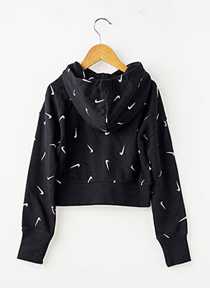 Sweat-shirt à capuche coupe droite manches longues noir NIKE fille