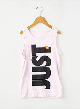 Débardeur coupe cintrée sans manche rose NIKE fille