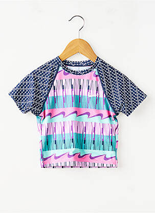 T-shirt coupe cintrée manches courtes bleu NIKE fille
