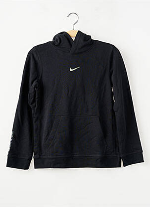 Sweat-shirt à capuche coupe droite manches longues noir NIKE garçon