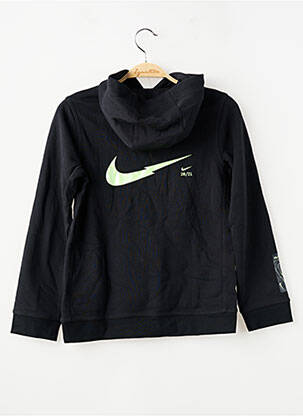 Sweat-shirt à capuche coupe droite manches longues noir NIKE garçon