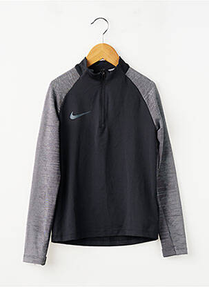 Sweat-shirt stretch manches longues noir NIKE garçon