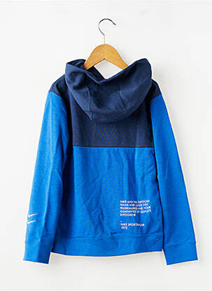 Sweat-shirt à capuche coupe droite manches longues bleu NIKE garçon