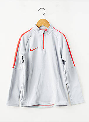 Sweat-shirt coupe droite manches longues gris NIKE garçon