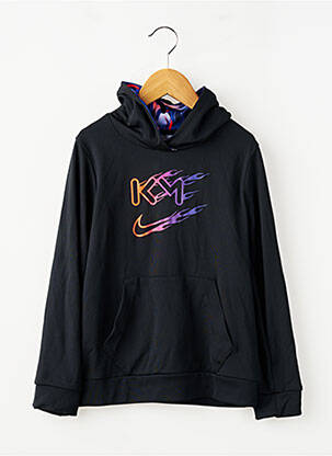 Sweat-shirt à capuche coupe droite manches longues noir NIKE garçon