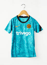 T-shirt sérigraphie floquée manches courtes bleu NIKE garçon
