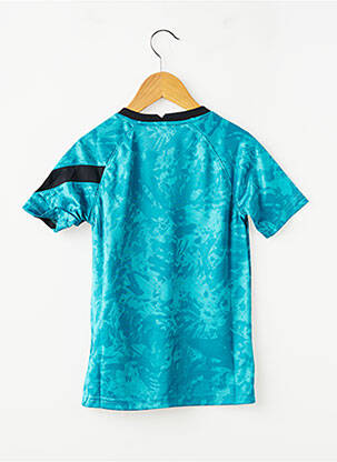 T-shirt sérigraphie floquée manches courtes bleu NIKE garçon