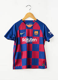 T-shirt sérigraphie floquée manches courtes bleu NIKE garçon