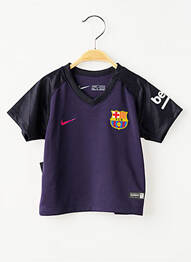 T-shirt sérigraphie floquée manches courtes bleu NIKE garçon