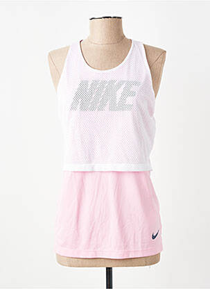 Débardeur coupe cintrée sans manche blanc NIKE fille