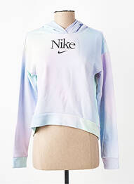 Sweat-shirt à capuche coupe droite manches longues bleu NIKE fille