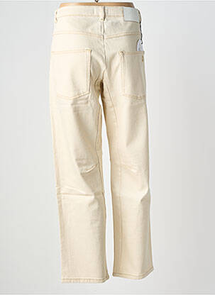 Jeans coupe droite poches beige REIKO femme