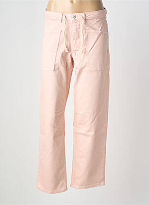 Jeans coupe droite poches rose REIKO femme