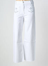 Jean coupe flare stretch taille haute blanc REIKO femme