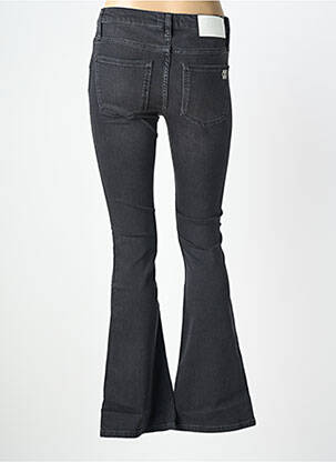 Jean coupe flare stretch taille haute noir REIKO femme