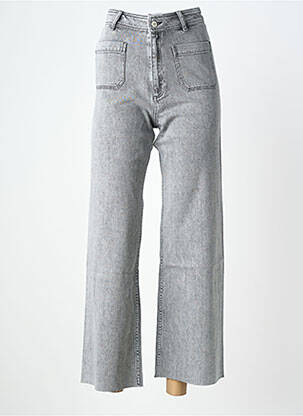 Jeans coupe large stretch taille haute gris REIKO femme