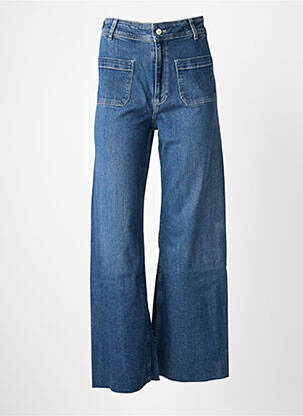 Jeans coupe large stretch taille haute bleu REIKO femme