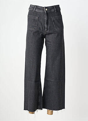 Jeans coupe large stretch taille haute noir REIKO femme