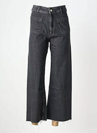 Jeans coupe large stretch taille haute noir REIKO femme