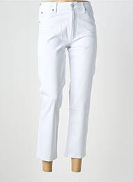 Jeans coupe slim stretch taille haute blanc REIKO femme