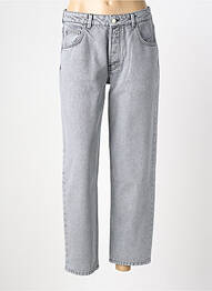 Jeans coupe droite stretch taille normale gris REIKO femme