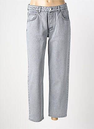Jeans coupe droite stretch taille normale gris REIKO femme