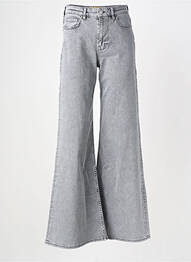 Jean coupe flare stretch taille haute gris REIKO femme