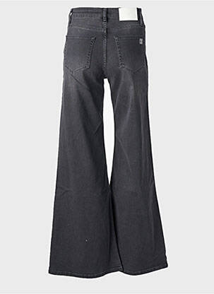 Jean coupe flare stretch taille haute noir REIKO femme