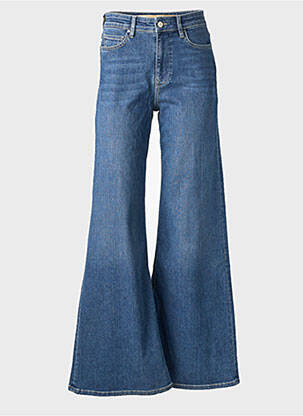 Jean coupe flare stretch taille haute bleu REIKO femme