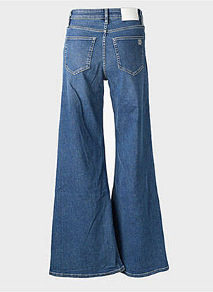 Jean coupe flare stretch taille haute bleu REIKO femme