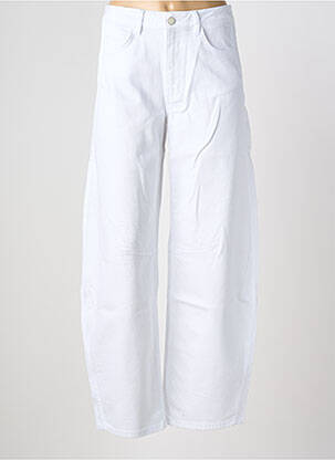 Jeans coupe large stretch taille haute blanc REIKO femme