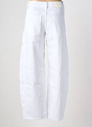 Jeans coupe large stretch taille haute blanc REIKO femme